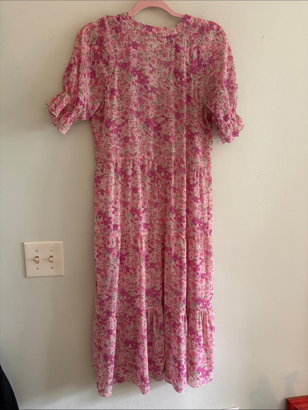 Signify floral v neck short sleeve midi dress S - Picture 4 of 4